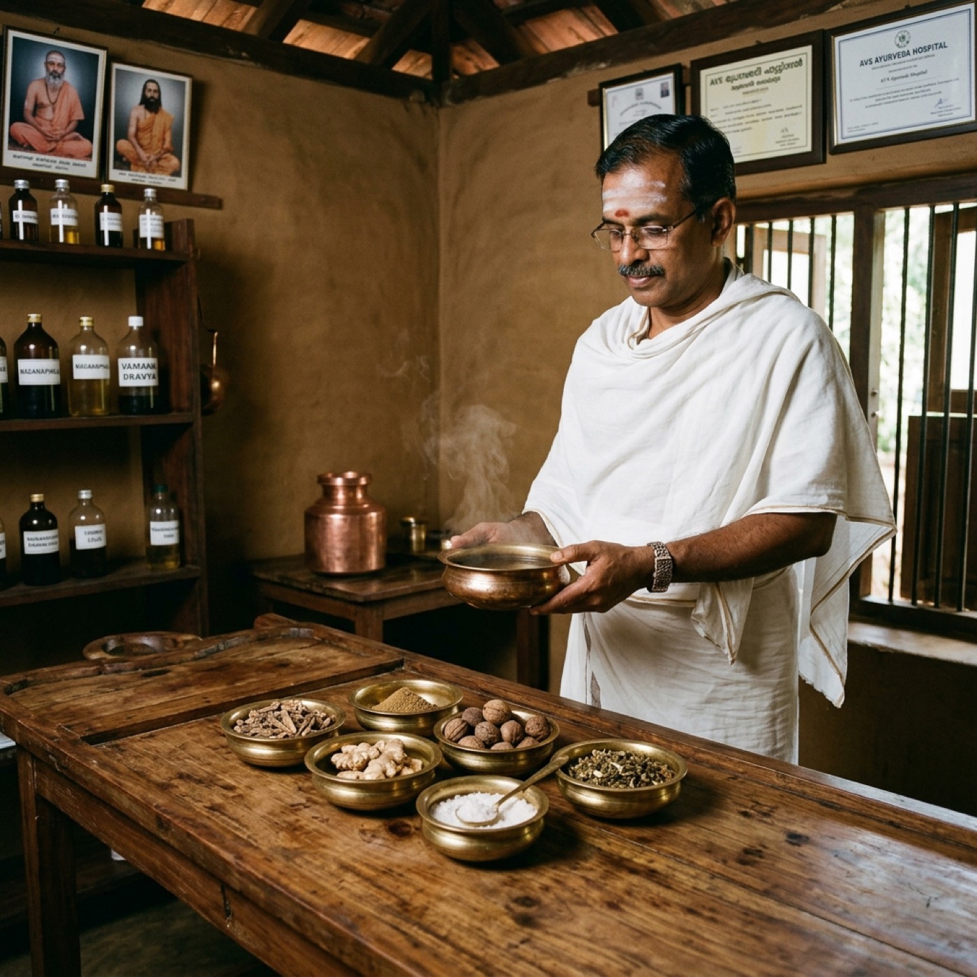 Authentic Panchakarma Vasti classical therapy preparation